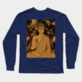 Metal Golden Buddha Long Sleeve T-Shirt